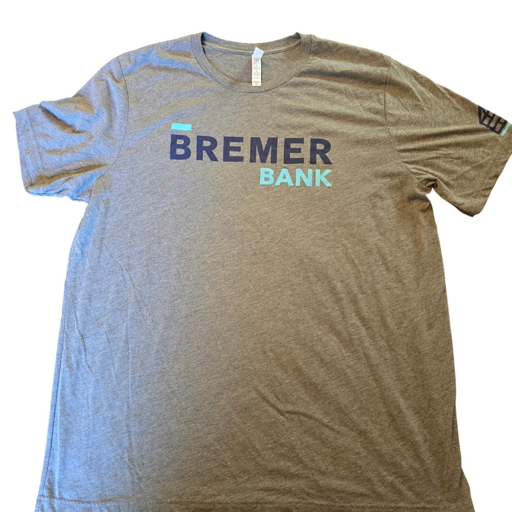 Bremer Bank Canvas‎ 2XL Short-Sleeved T-shirt Gray Bella + Canvas